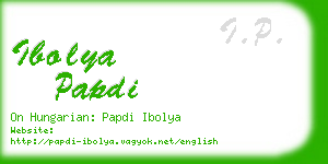 ibolya papdi business card